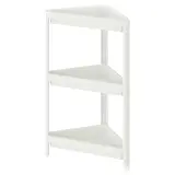 VESKEN corner shelf unit, white, 33x33x71 cm