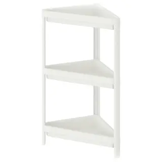 VESKEN corner shelf unit, white, 33x33x71 cm