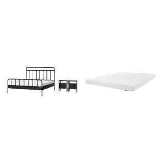 STJÄRNÖ/ÅKLABBEN Bed with 12cm thick mattress, latex, 5 comfort zones, medium firm