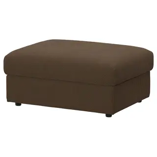VIMLE cover for footstool with storage, Mosshed dark brown