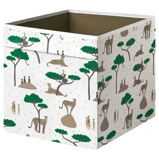 SANDLÖPARE box, cheetah, Depth 33 x Height 38 x Length 33 cm