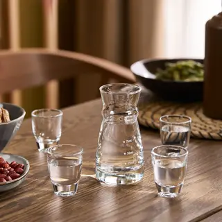 carafe x1 + glass x4 set: liqueur carafe + snaps glass