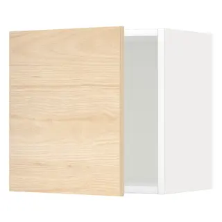 METOD wall cabinet, white/Askersund light ash effect, 40x37x40 cm