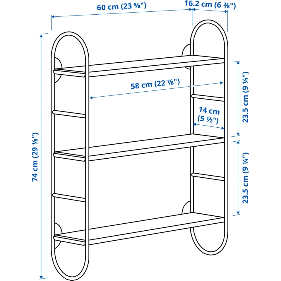 Illustration with measurements for the product: FÄRGSÄTTARE.