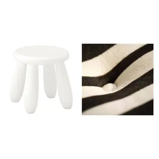 MAMMUT/SANDLÖPARE set: children's stool + stool cover