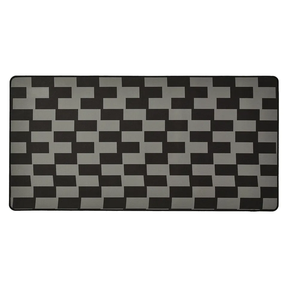 BLÅSKATA gaming mouse pad: grey-black check, smooth for precise control, recycled materials.