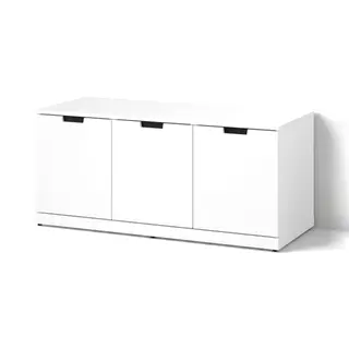 NORDLI chest of 3 drawers, white, 120x54 cm