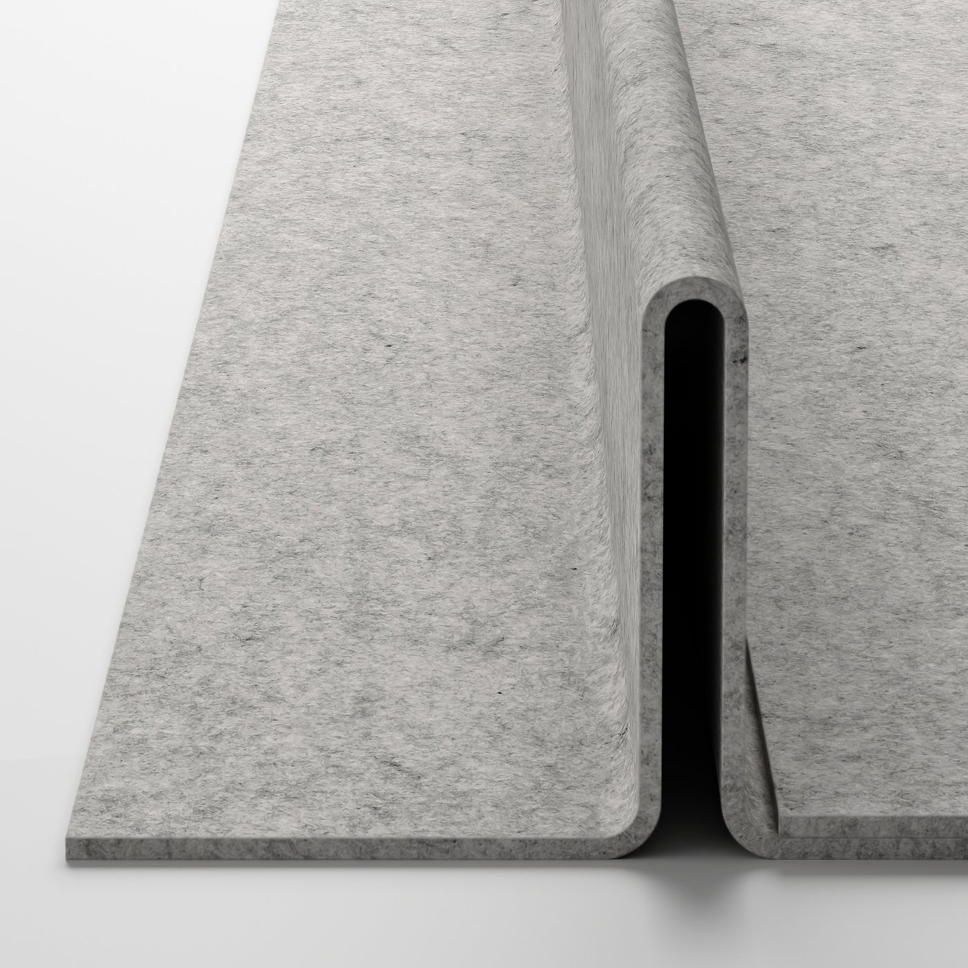 Close-up of sleek, grey fabric surface; feel high-quality, smooth texture.