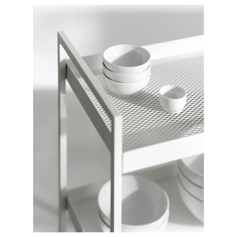 NISSAFORS Trolley, white, 50.5x30x83 cm