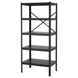 BROR shelving unit, black, 85x55x190 cm