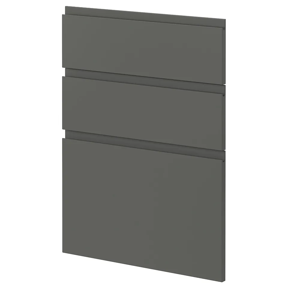 Modern grey kitchen with flat panel units.