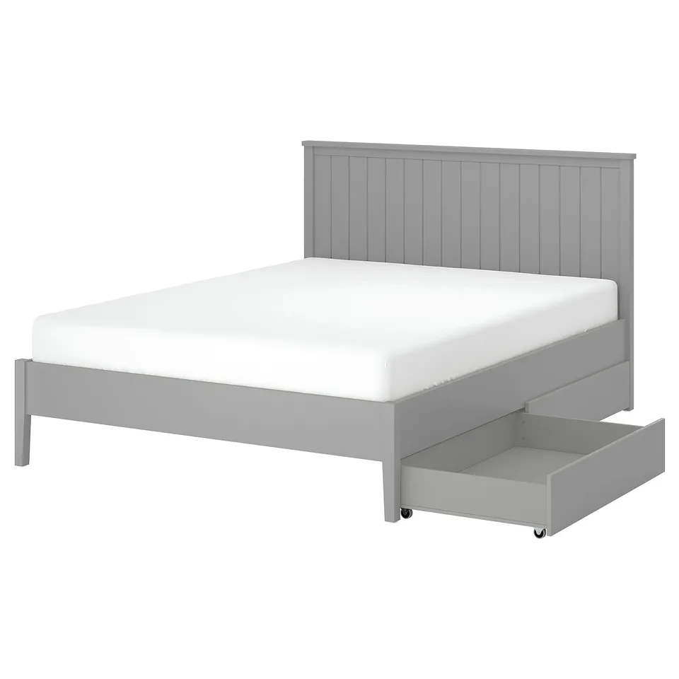 part: GULLABERG bed frame with 2 storage boxes