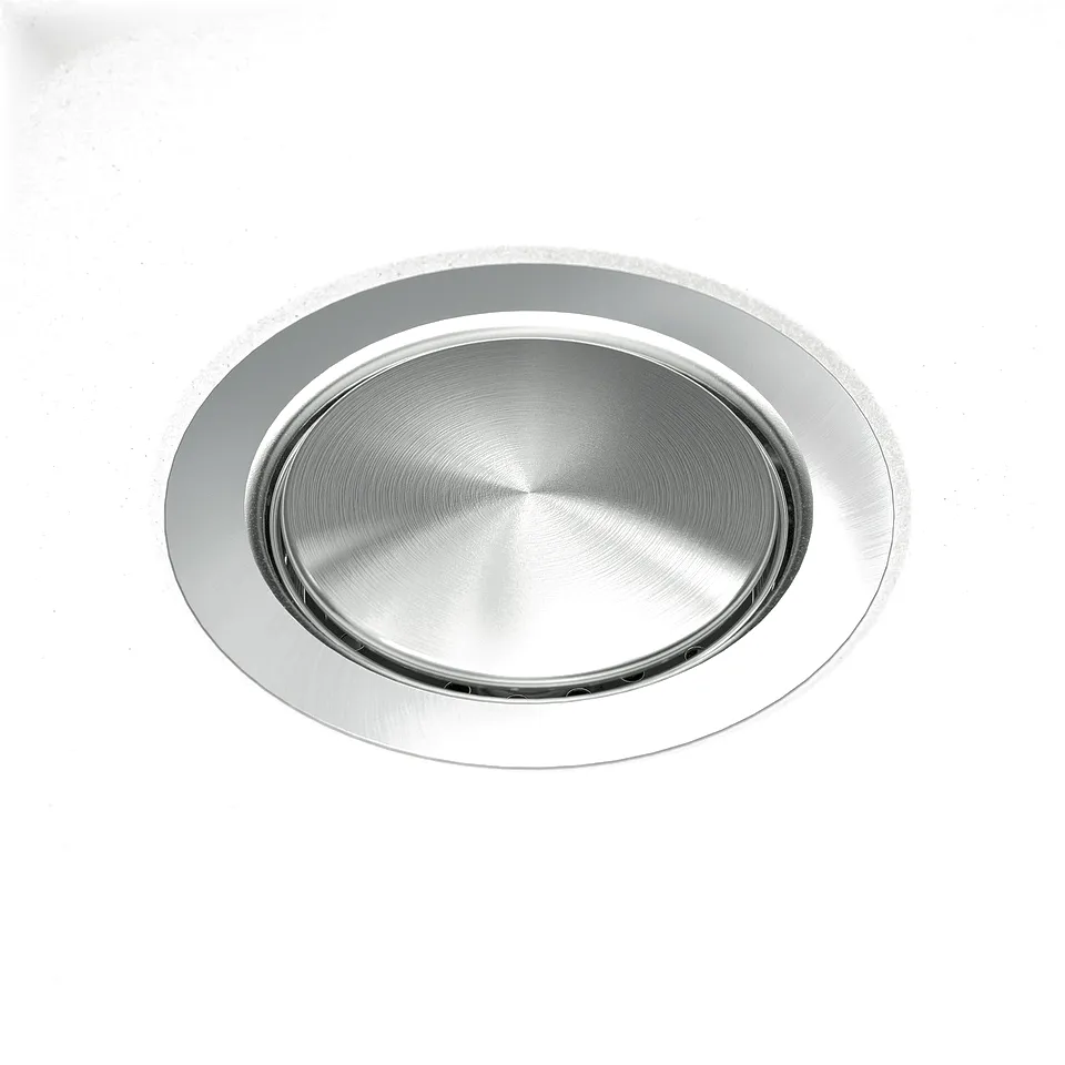 Stainless steel lid, sleek design, fits perfectly, high quality look, smooth surface.