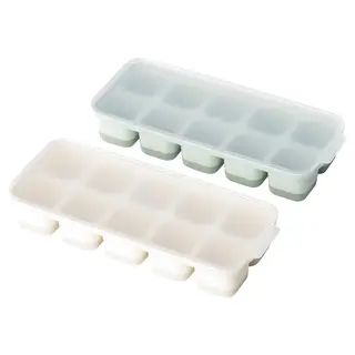 SPJUTROCKA ice cube tray with lid, mixed colours, Width 8 x Length 20 x Height 3 cm