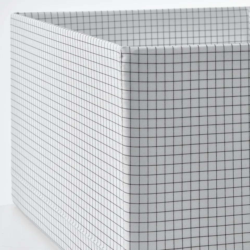 STUK Box with compartments, white/black, 32x51x18 cm