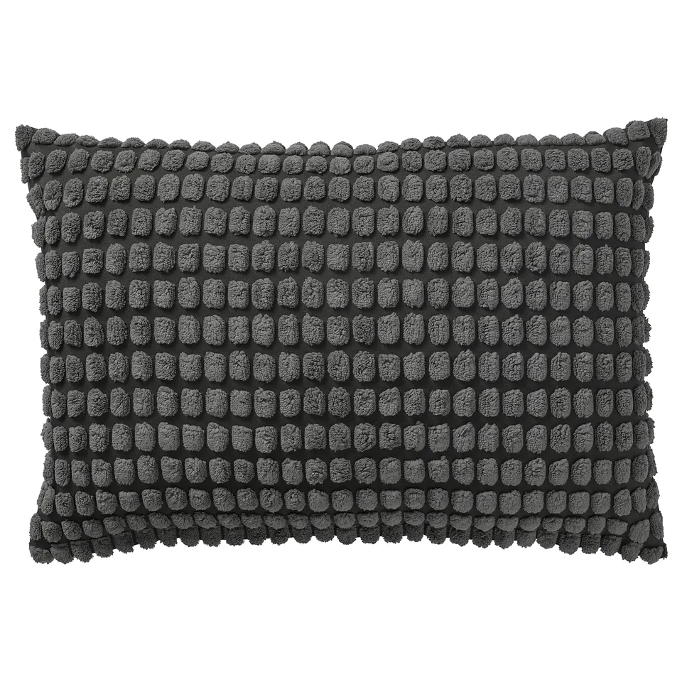 SVARTPOPPEL Cushion cover, anthracite, 40x58 cm