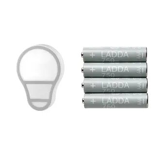ANKARLÄGG/LADDA set: LED nightlight with sensor + rechargeable battery