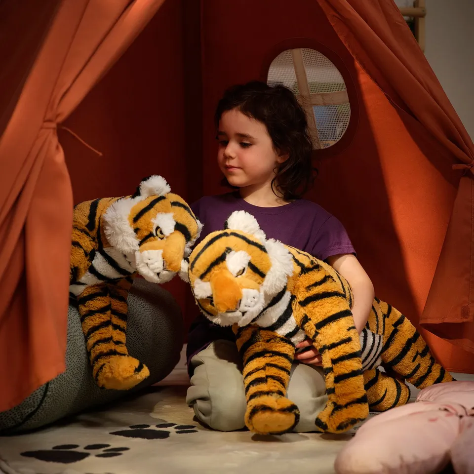 ALPTALL Soft toy, Bengal tiger/striped light orange, 60 cm