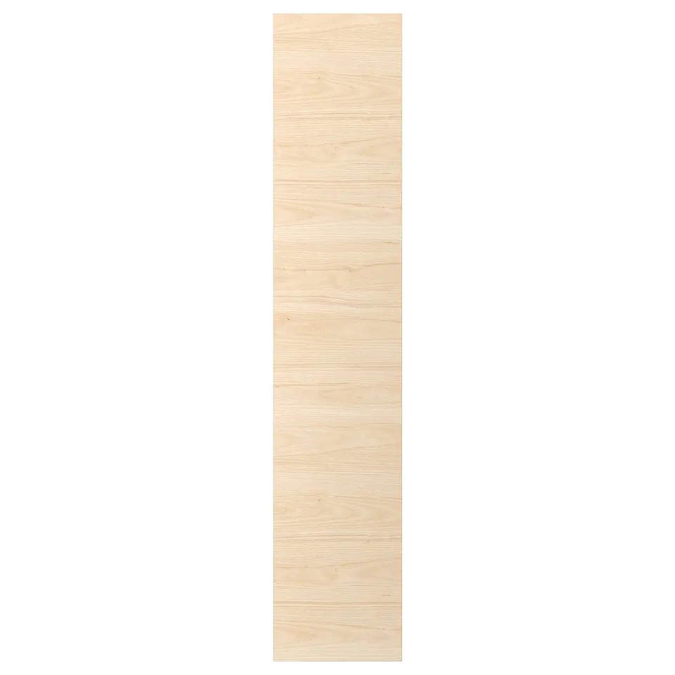 ASKERSUND light ash wood effect door, modern design, easy-clean melamine surface, rectangular shape.