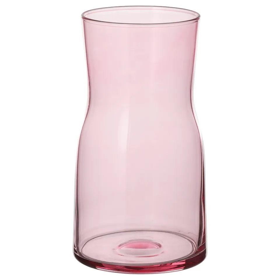 TIDVATTEN Vase, pink, 17 cm