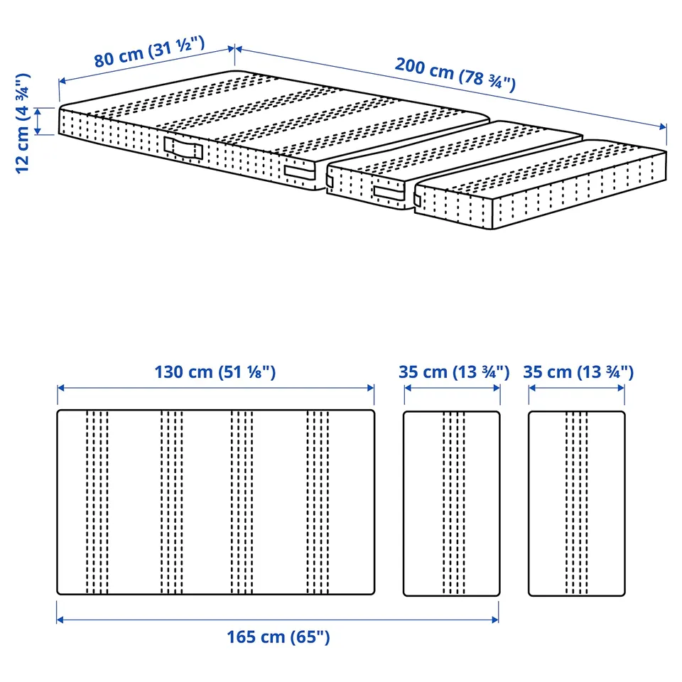 part: ÖMSINT pocket spring mattress for ext bed