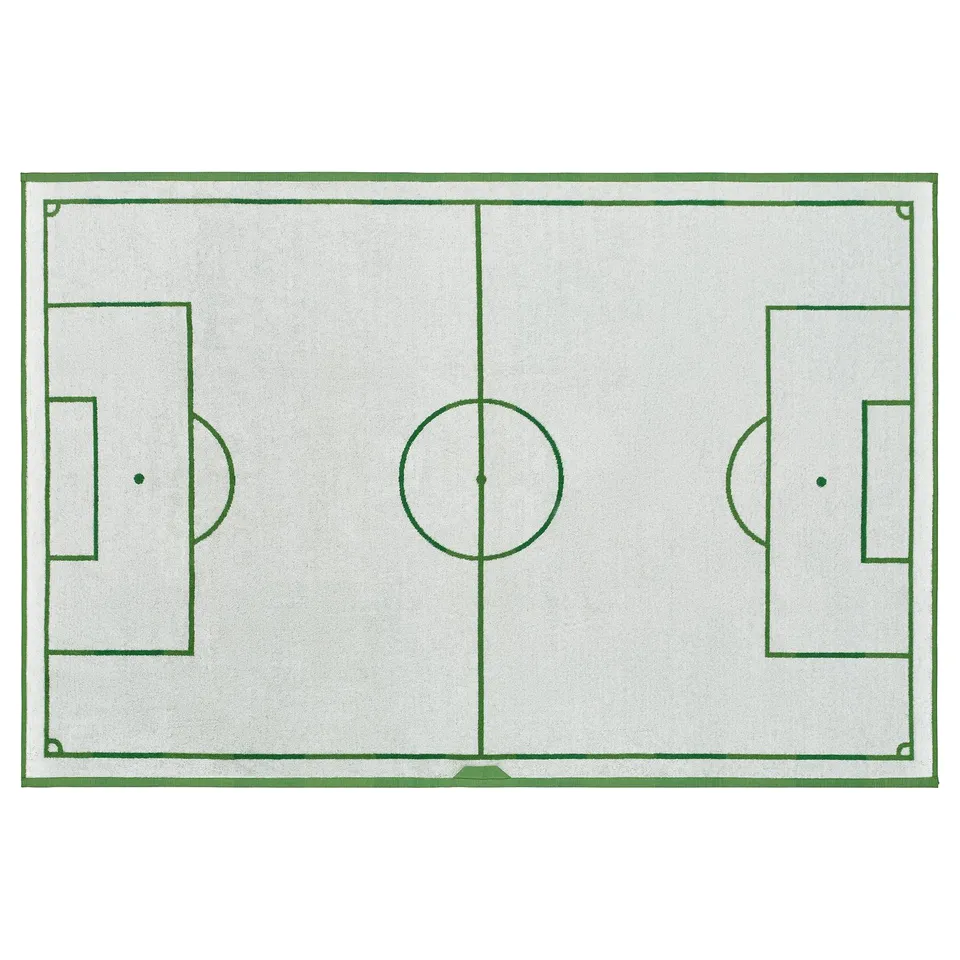 SPORTSLIG Bath sheet, green/football pitch, 100x150 cm