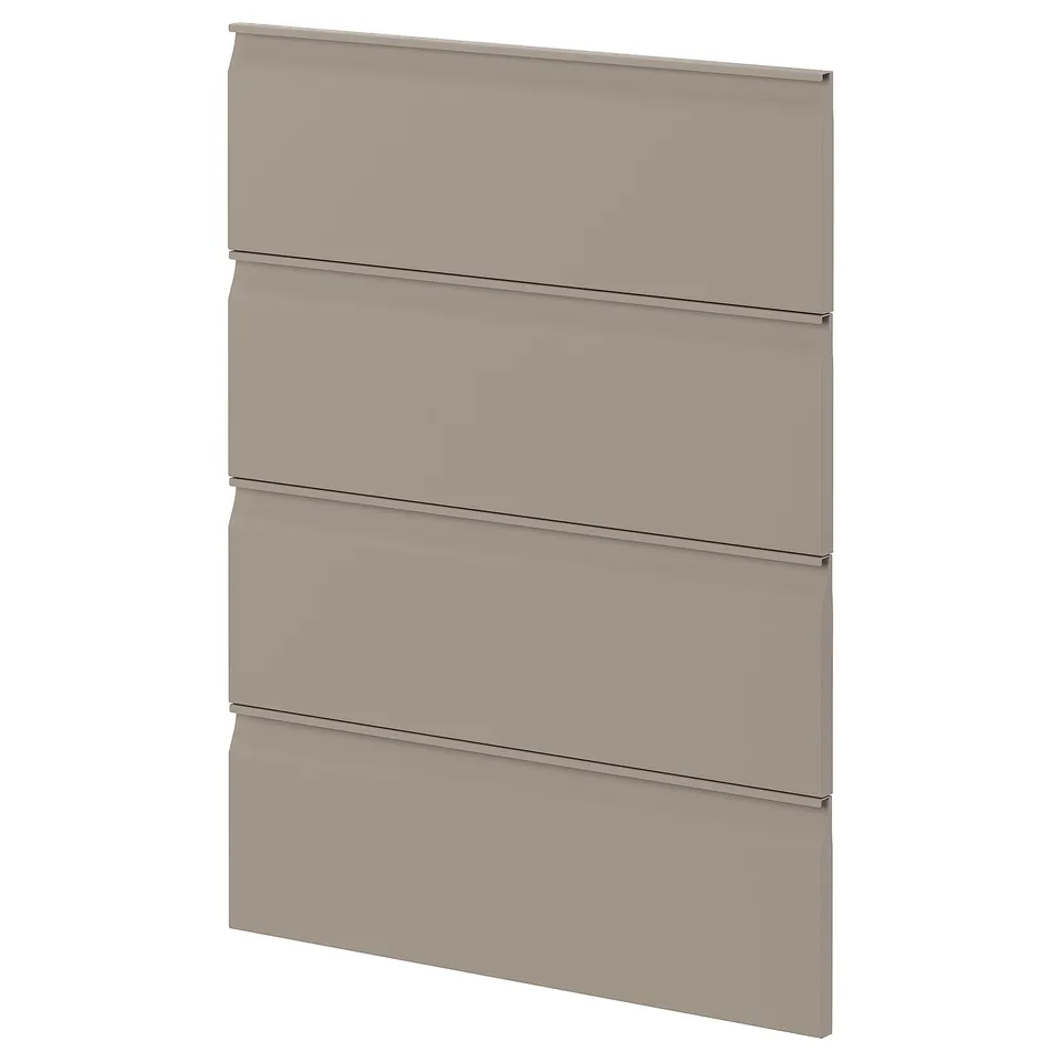 METOD kitchen front, grey-beige, modern, rectangular, smooth.