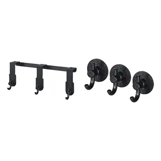 VALASJÖN set: hanger for door + hook, self-adhesive