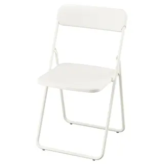 VIHALS folding chair, white, Width 43 x Depth 47 x Height 80 cm