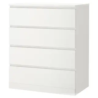 MALM chest of 4 drawers, white, 80x100 cm