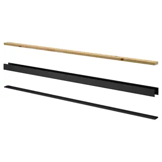 SKYTTA rail for sliding door frame, 2 tracks black, Width 8.1 x Length 200.0 cm