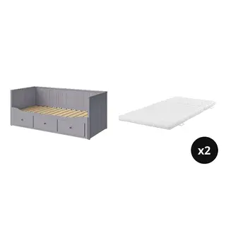 HEMNES/ÅNNFJÄLLET Bed with 8cm thick mattress, coir, foam, super firm