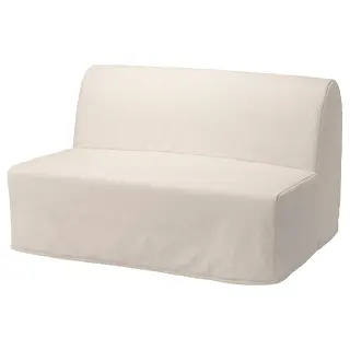 LYCKSELE MURBO 2-seat sofa-bed, Ransta natural, Width 142 x Depth 100 x Height 87 cm
