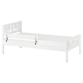 KRITTER bed frame with slatted bed base, white, 70x160 cm