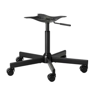 MALSKÄR chair frame, swivel, black, Width 67 x Depth 67 cm