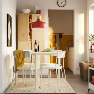 VIHALS set: dining table + chair x4