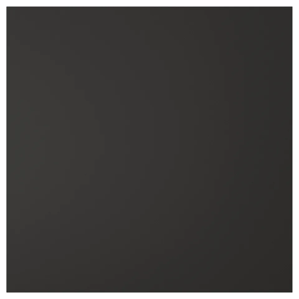 NICKEBO black cabinet front; modern, square, textured.