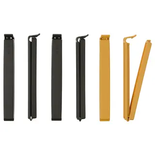 BEVARA sealing clip, anthracite/dark yellow