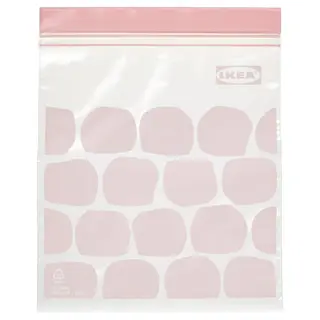 ISTAD resealable bag, light pink, 1 l