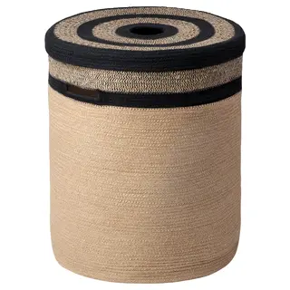MÄVINN laundry basket, jute/cotton, Height 50 cm