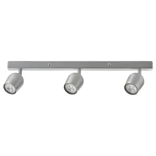 RÖKFRI ceiling spotlight with 3 spots, aluminium-colour, Height 14 x Length 57 x Width 6.6 cm