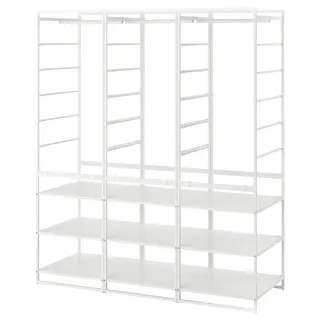 JONAXEL wardrobe combination, white, 148x51x173 cm