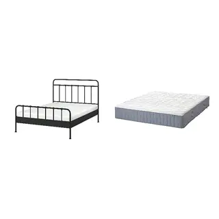 STJÄRNÖ/VÅGSTRANDA Bed with 28cm thick mattress, pocket sprung, foam,7 comfort zones, extra firm