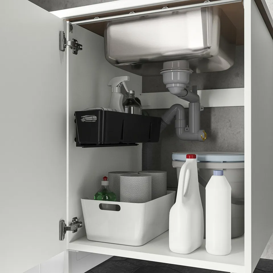 ENHET Storage combination, white, 139x63.5x87.5 cm
