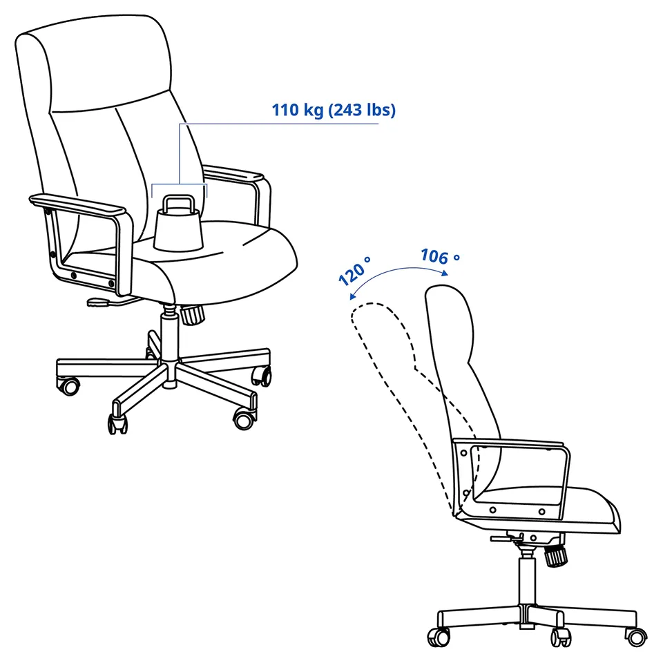 part: MILLBERGET swivel chair