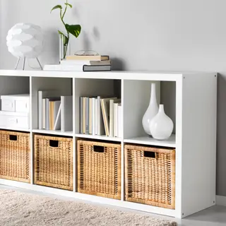 BRANÄS/KALLAX set: basket x4 + shelving unit