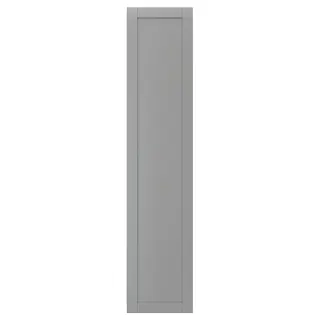 GULLABERG door with hinges, grey, 50x229 cm