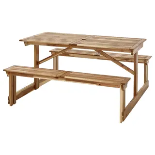 LERHOLMEN picnic table, acacia outdoor