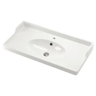 RUTSJÖN wash-basin, white, 102x49 cm