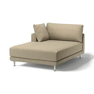 UPPÅKRA cover chaise longue module, left, Johanneshov brown-beige